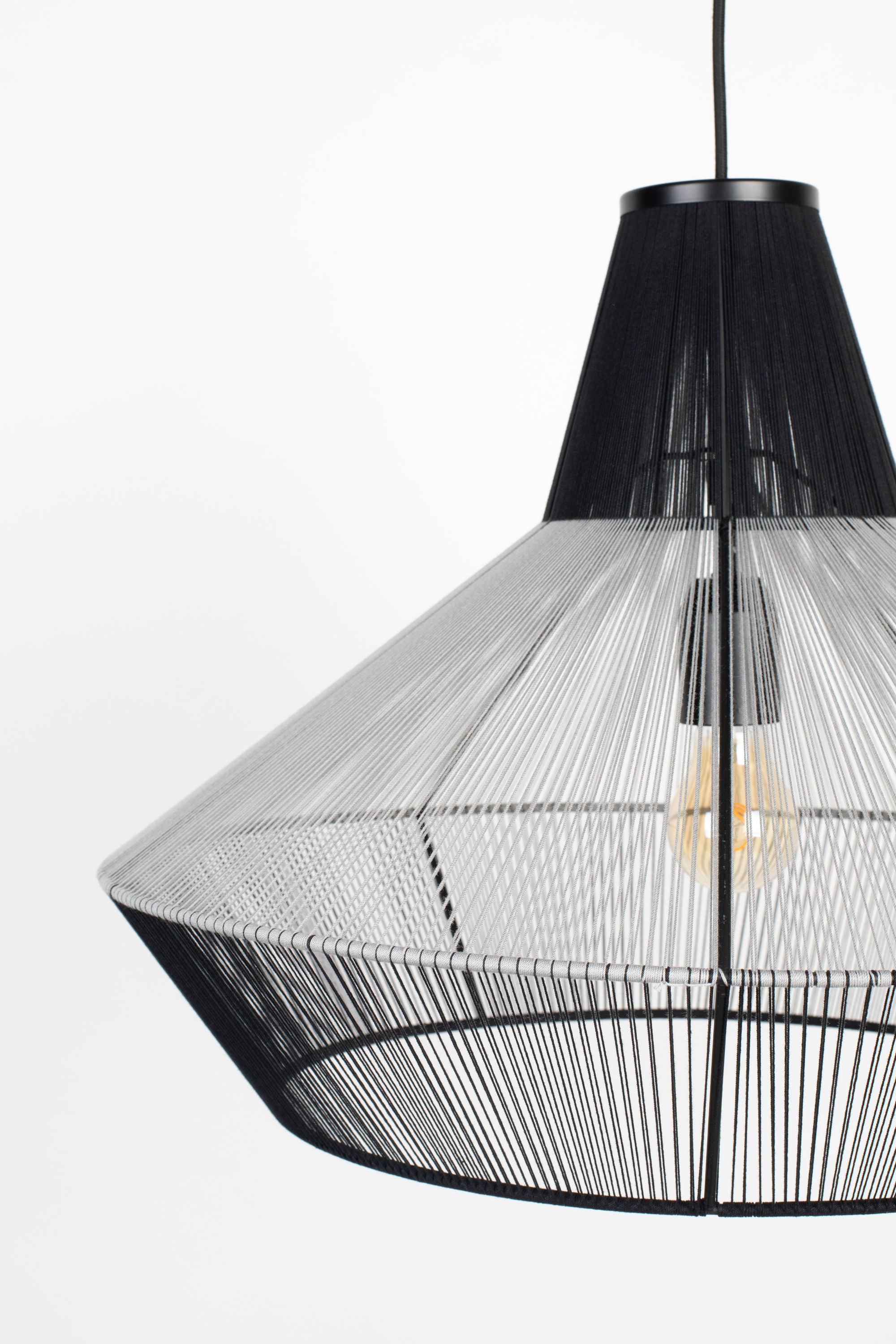 Zuiver Fairy Stone Grey Cotton Thread Pendant Lamp